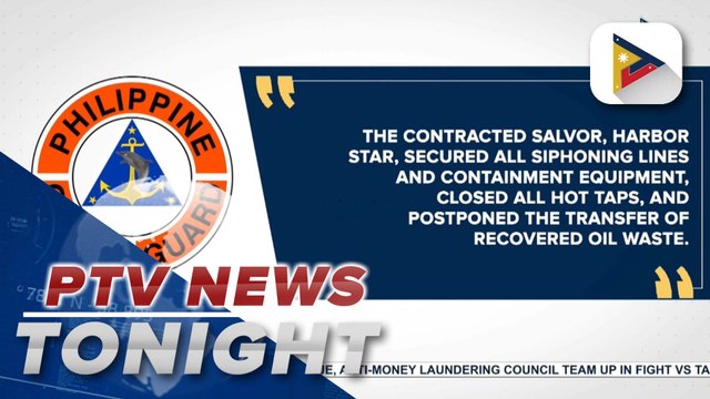 #EntengPH halts oil siphoning from sunken tanker off Bataan