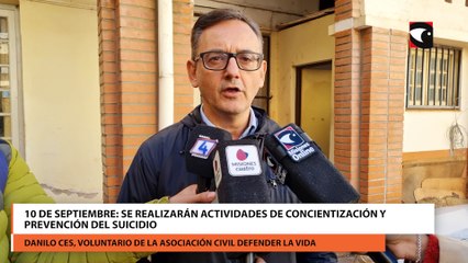 10 de Septiembre se realizarán actividades de concientización y prevención del suicidio