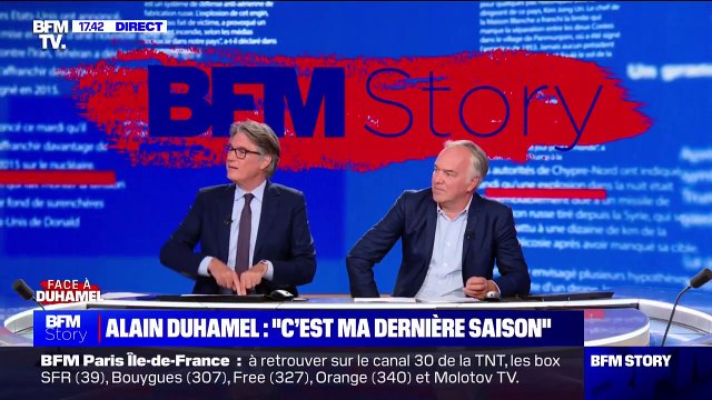 Alain Duhamel annonce en direct sur BFMTV prendre sa retraite au terme de la saison
