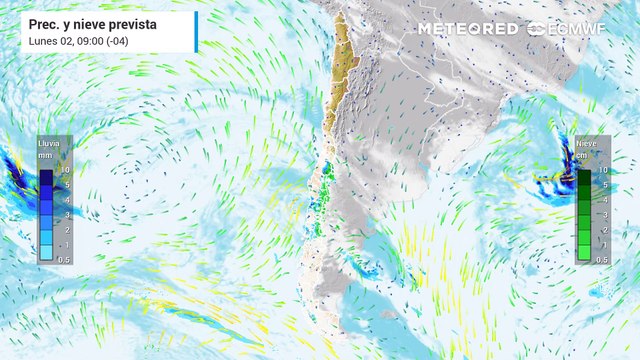Varios sistemas frontales llevarán precipitaciones al sur y la Patagonia esta semana