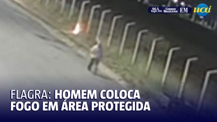 Homem coloca fogo em área de preservação em Patos de Minas