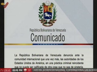 ‌Venezuela denuncia reincidencia ilegal de EE. UU. en confiscar aeronaves nacionales