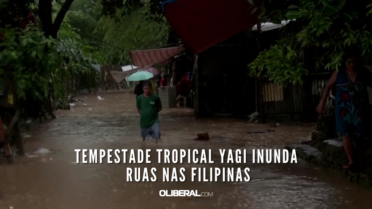 Tempestade tropical Yagi inunda ruas nas Filipinas