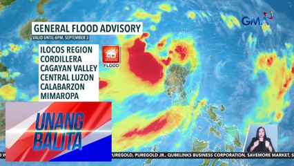 Banta ng pagbaha at pagguho ng lupa, mataas ang tsansa ngayong araw dahil sa hanging Habagat at Bagyong #EntengPH - Weather update today as of 7:04 a.m. (September 3, 2024) | Unang Balita