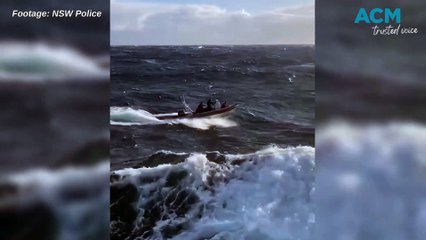 Man and woman rescued after yacht stricken off NSW coast
