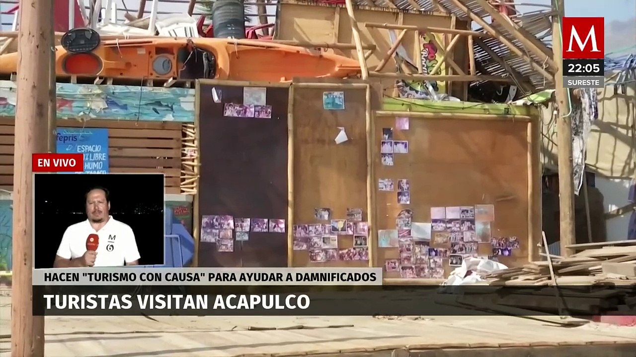 Bañistas practican 'turismo con causa' llevando ayuda a Acapulco