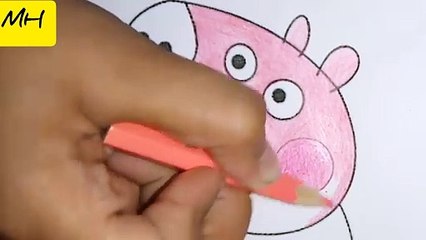 Coloring George Pig and Mr. Dinosaur | Peppa Pig | @kimmiTheClown | @MagicFingersArt