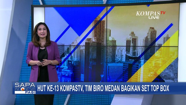 Dalam Rangka HUT ke-13 KompasTV, Tim Biro Medan Bagikan Set Top Box Gratis untuk Warga