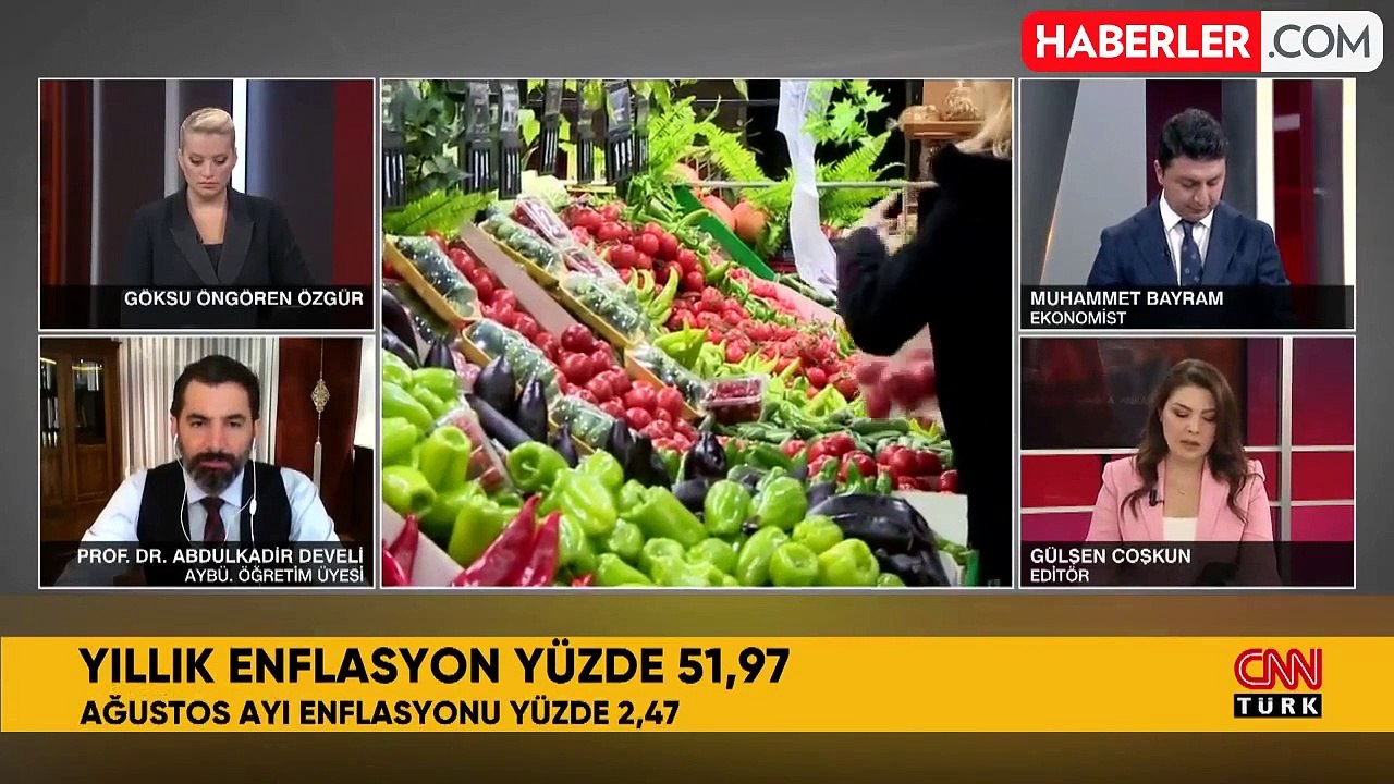 Enflasyon ağustos ayında yüzde 2,47 arttı, yıllık bazda yüzde 51,97 oldu