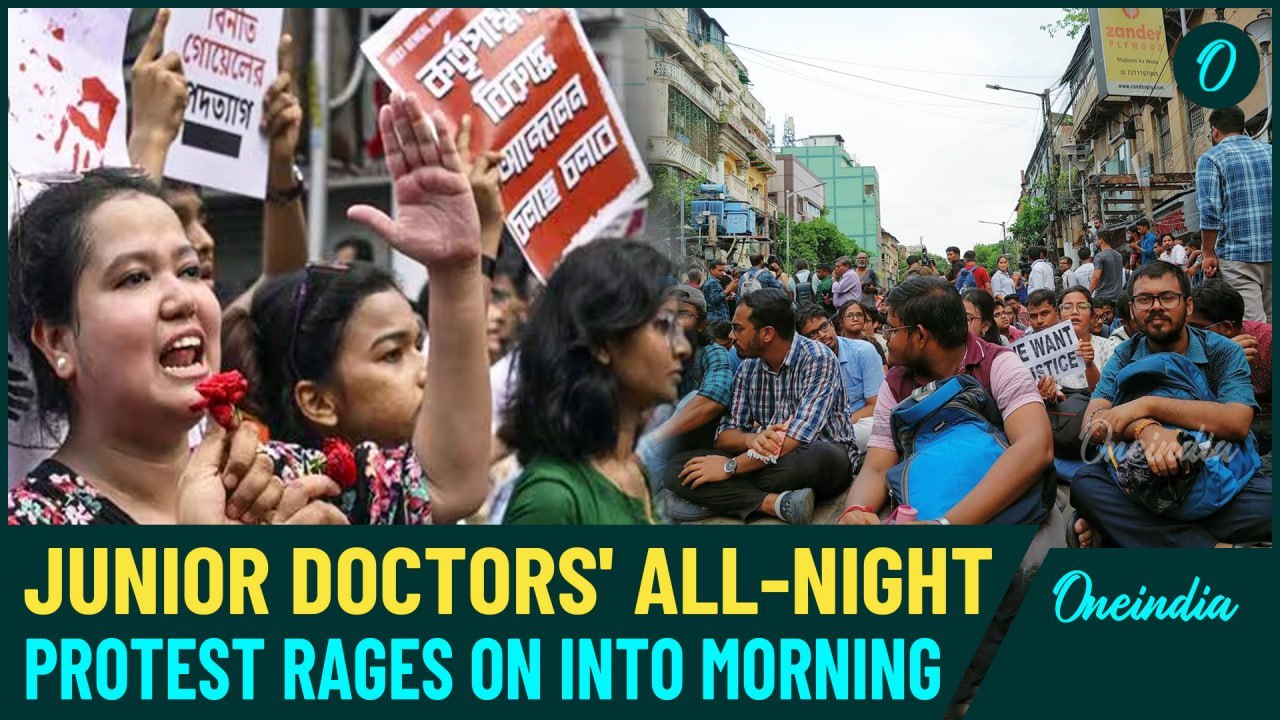 Kolkata RG Kar Case: Junior Doctors Clash with Police | Demand Resignation of CP Vineet Goyal; WATCH