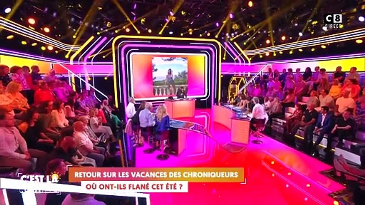 Géraldine Maillet raconte ses vacances rocambolesques en Italie avec son compagnon Daniel Riolo et leur fille Mathilde, dans "Touche pas à mon poste".