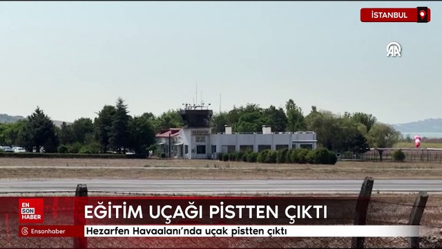 İstanbul'da Hezarfen Havaalanı'nda uçak pistten çıktı