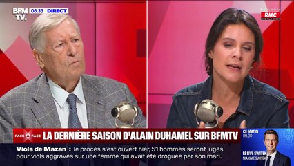 Alain Duhamel explique sur BFMTV pourquoi il a décidé de mettre fin à sa carrière.