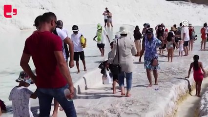 Pamukkale'yi yılın 8 ayında 1 milyon 700 bin turist ziyaret etti