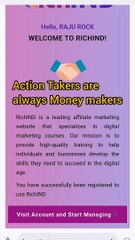 Action takers are the real money makers!