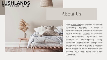 Adani Lushlands Discover the Pinnacle of Luxury and Serenity in Gurgaon