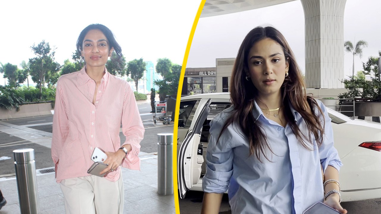 Glamorous Ladies Sobhita Dhulipala And Mira Rajput Snapped At Mumbai Airport