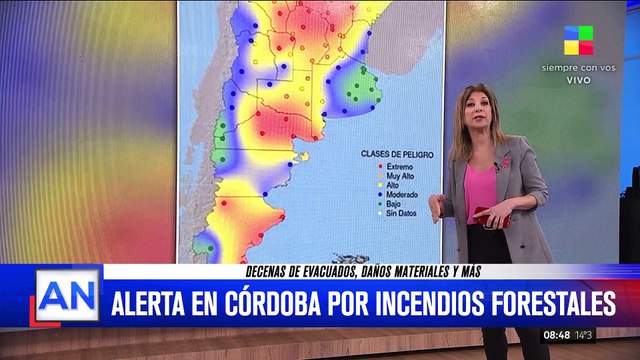 Incendios forestales devastan la provincia de Córdoba: hay cuatro focos activos