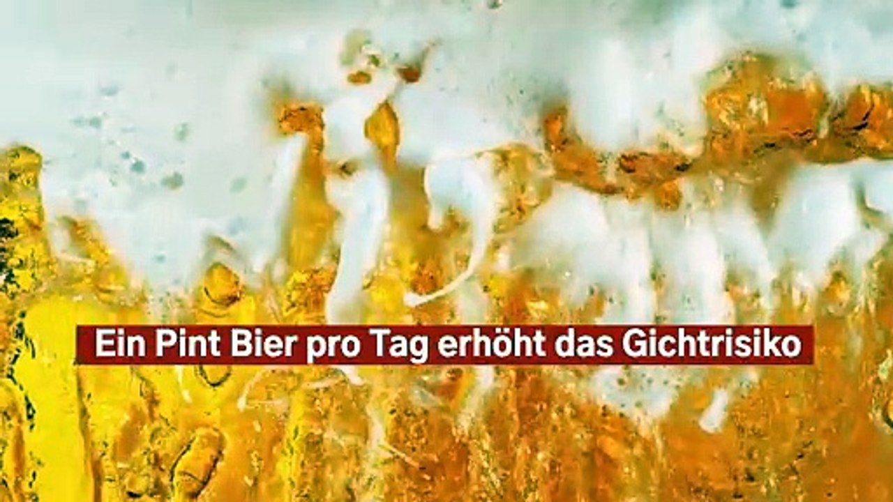 Ein Pint Bier pro Tag erhöht das Gichtrisiko