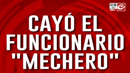 Funcionario mechero de gustos caros quedó escrachado por las cámaras de seguridad