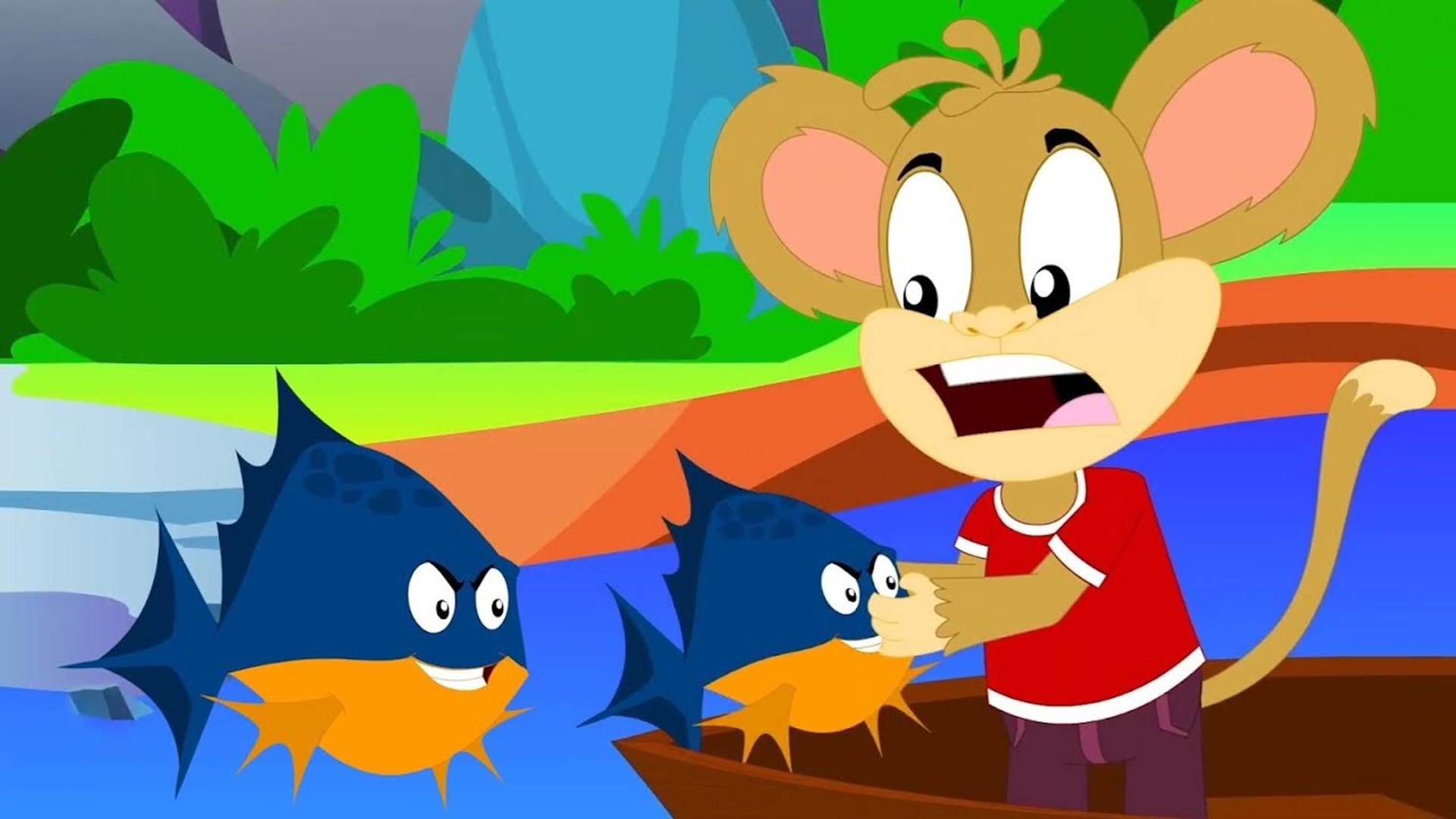 31♡ 12345 Once I Caught A Fish Alive, Learn to Count with Monkey