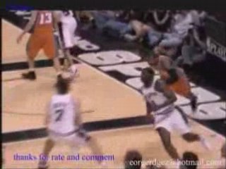 NBA Michael Finley off the screen, hitting the off-balance 3