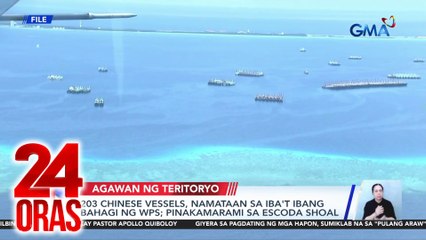 203 Chinese vessels, namataan sa iba't ibang bahagi ng WPS; pinakamarami sa Escoda Shoal | 24 Oras