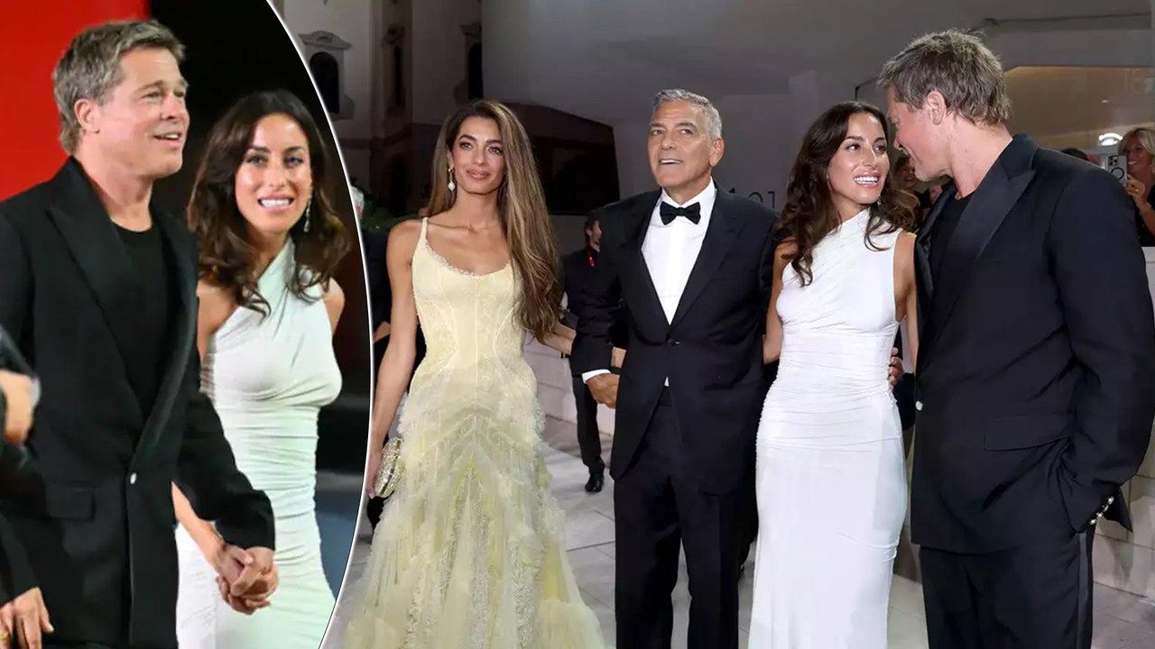Brad Pitt And Gf Ines De Ramon Make It 'Official' As They Walk Holding Hands At Venice Film Festival