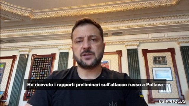 Ucraina, Zelensky: 41 morti e 180 feriti in attacco russo a Poltava