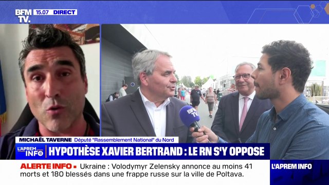 Michaël Taverne, député RN du Nord: Nous voterons une motion de censure si Xavier Bertrand était nommé à Matignon