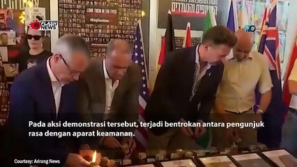 WARGA ISRAEL DEMO MENUNTUT KESEPAKATAN GENCATAN SENJATA