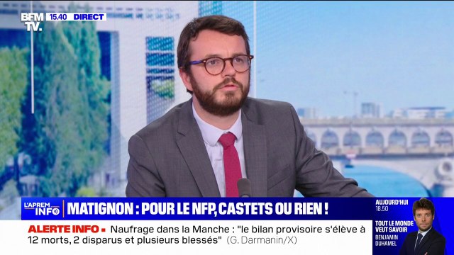 Nous censurerons tout gouvernement qui sera la continuation du macronisme , assure Arthur Delaporte, député socialiste du Calvados