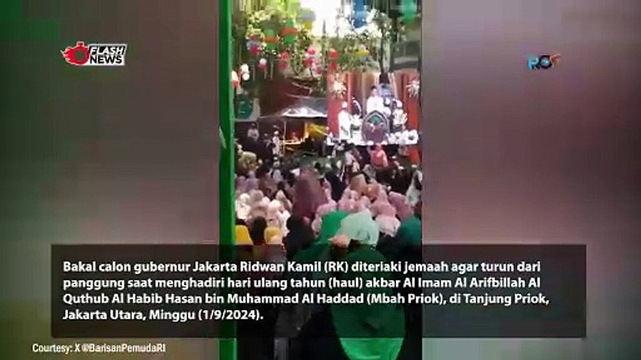 Ridwan Kamil Diteriaki Turun dari Panggung oleh Jemaah Haul Mbah Priok