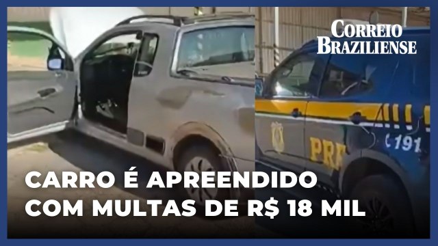 Campeão de multas: carro apreendido pela PRF deve R$ 18 mil
