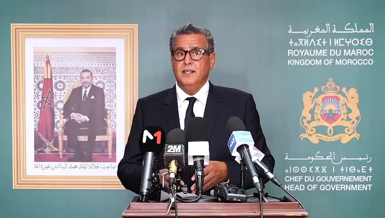 اخنوش يتحدث للصحافيين عقب اجتماع اللجنة