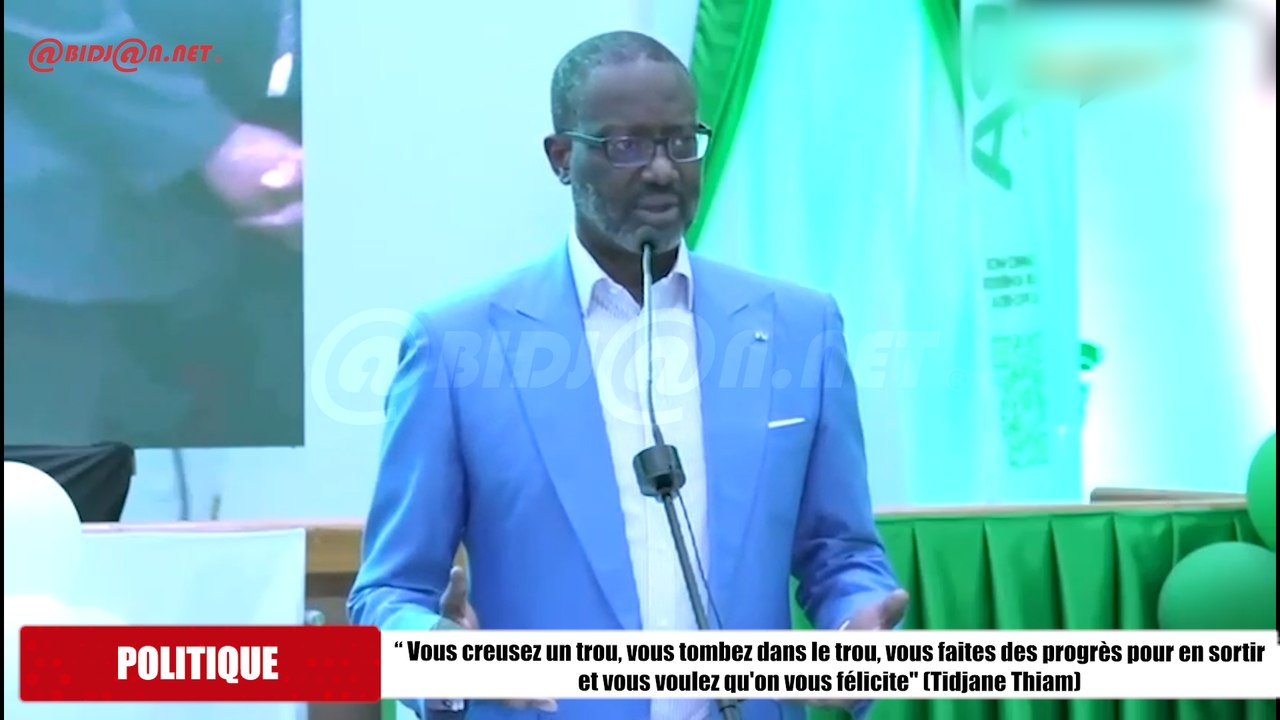 "Vous creusez un trou, vous tombez dans le trou, vous faites des progrès pour en sortir et vous voulez qu'on vous félicite" (Tidjane Thiam)
