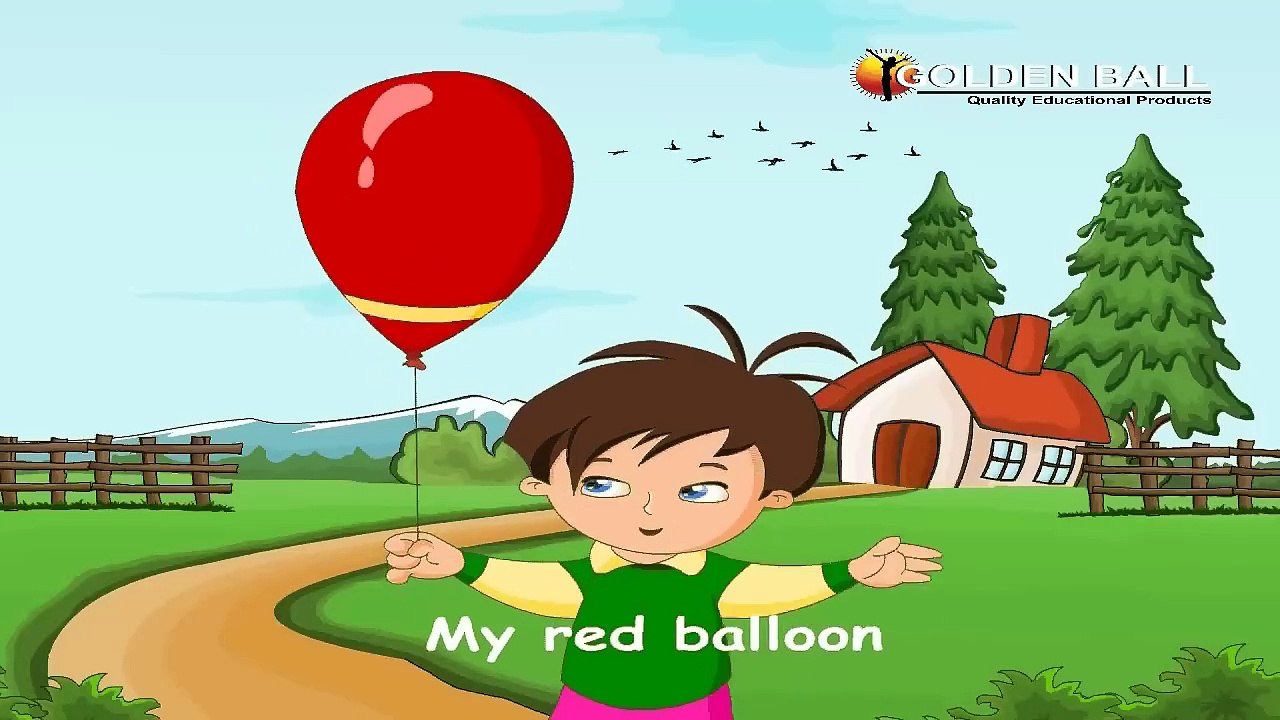 My Red Balloon Rhyme With Lyrics ｜ English Rhymes for Babies ｜ Kids ...