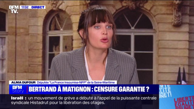 Xavier Bertrand à Matignon? Notre problème, c'est qu'il est de droite, c'est qu'il est très proche d'Emmanuel Macron , indique Alma Dufour (LFI)