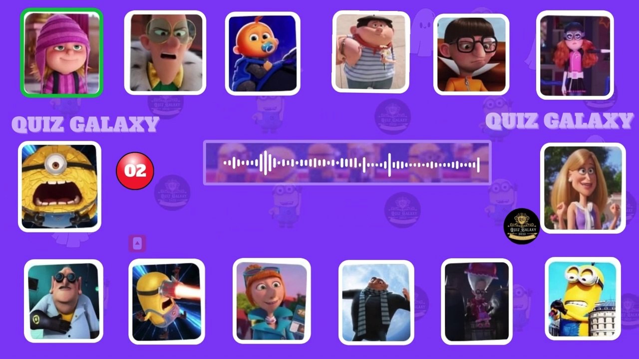 Guess The Despicable Me 4 Characters By Their Voice..!_ Mega Minion Quiz _Poppy, Gru, Quiz galaxy
