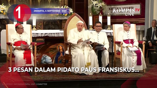 Paus Fransiskus ke Katedral, Jokowi Sambut Paus Fransiskus, Prabowo dan Para Menteri Dikenalkan