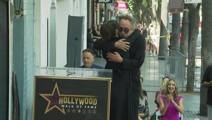 Tim Burton honoured by Winona Ryder and Michael Keaton at Hollywood Walk of Fame ceremony