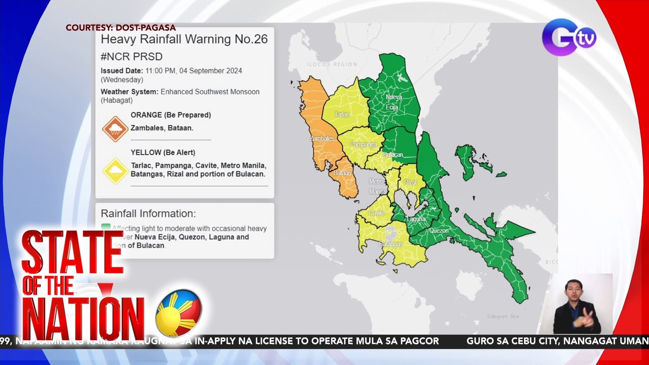 Sa mga taga-Bataan at Zambales, magdoble ingat dahil nakataas pa rin ang Orange Rainfall warning | SONA