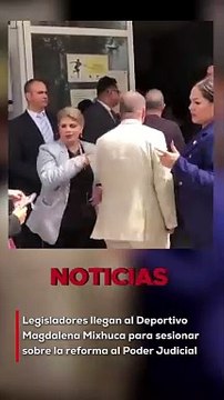 Únicamente diputados con credencial , legisladores llegan al Deportivo Magdalena Mixhuca para sesionar sobre la reforma al Poder Judicial