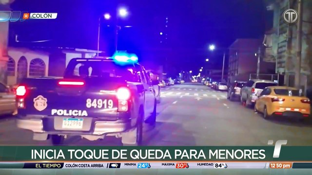 Tres menores fueron detectados en la primera noche de toque de queda en Colón