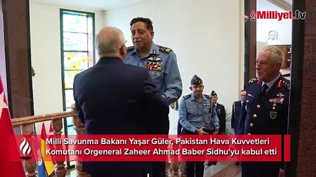 Milli Savunma Bakanı Güler, Pakistan Hava Kuvvetleri Komutanı Orgeneral Sidhu'yu kabul etti