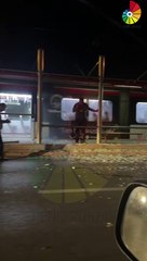 Kayseri’de Korkutan Kaza! Araç Tramvay Durağına Girdi