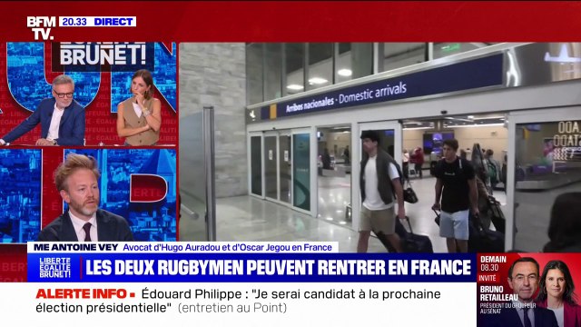 La décision qui vient d'être rendue (...) les innocente : L'avocat d'Oscar Jegou et Hugo Auradou évoque l'autorisation donnée aux rugbymen mis en examen pour viol aggravé de rentrer en France
