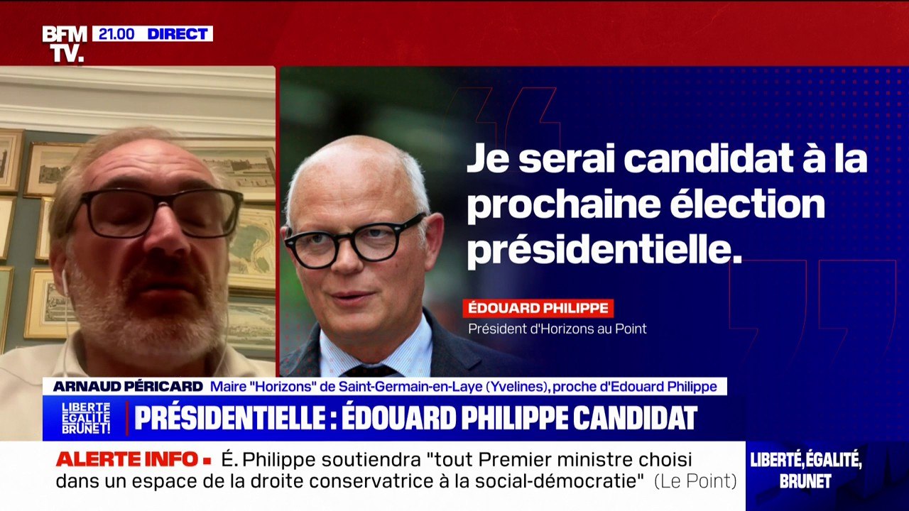Édouard Philippe candidat à la présidentielle: "Ce n'est pas un scoop, ce n'est qu'une clarification", pour Arnaud Péricard (maire "Horizons" de Saint-Germain-en-Laye)