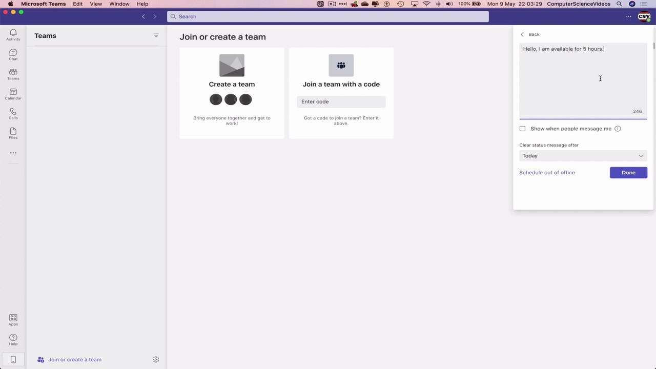 How to SET a Status Message on Microsoft Teams Using a Mac - Basic Tutorial | New