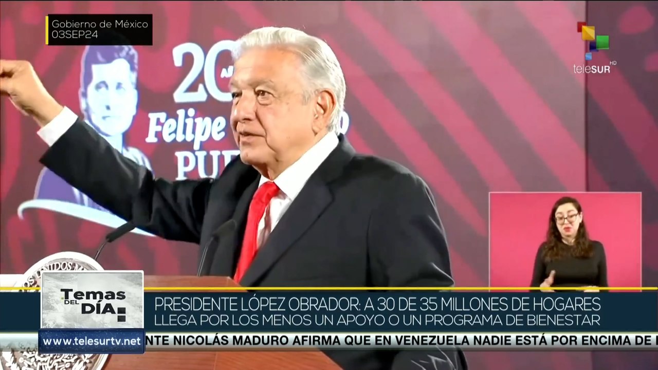 Temas del Día 03-09: Pdte. Andrés Manuel López Obrador defendió la discusión de la reforma judicial en México